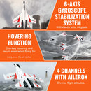 SucceBuy SU27 RC Plane 2.4G  Remote Control Flying Model Glider Airplane with 2 Batteries Aircraft Foam Toys for Children Gifts