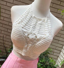 summer holiday beach camis lady sexy tassels crochet camisole women sexy tassels bikini camis female crochet halter bikini tops