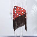 The Riviera | Polka-Dot Scarf-Sling Beach Maxi Dress
