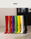 Autumn and Winter New Style Fashion High-heeled Women's Long Boots Sharp Toe Sexy Party Over The Knee Boots High 12cm Size 35-48