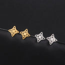 Skyrim Witch Knot Stud Earrings Women Stainless Steel Irish Knot Witchcraft Amulet Protection Earring 2024 Vintage Jewelry Gifts