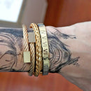 Top Quality Luxury Royal Crown Bracelets & Bangles Fashion Stainless Steel Men' Jewelry Do Not Fade Jewellery Sets Best Gift