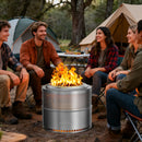 The Ember Architect | Large Stainless Steel Smokeless Fire Pit with Carry Bag