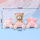 Pink Blue Bear Cake Topper Baby Shower Boy Girl Birthday Party Cake Decor Adult Birthday Gifts Wedding Cake Decorating Baking