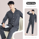 Autumn Winter 100% Cotton Pijama for Men Dormir Lounge Sleepwear Pyjamas Blue Bedgown Home Clothes Man Bedroom PJ Cotton Pajamas