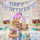 Mermaid Jellyfish Paper Lantern plate cup banner Little Mermaid theme Princess baby Girl Under The Sea Birthday Party Decoration