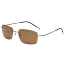 HDCRAFTER Super Light Titanium Rimless Polarized Sunglasses Big size 160mm Sun Glasses UV400 Gafas Men Myopia Optical Eyewear
