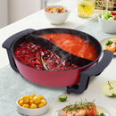 6L Household Hot Pot 1360W 220V Electric Boiling Pot Frying Pan Stew Pot 2 Compartments Non Stick Hotpot Temperature Adjustable
