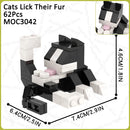 MOC Animal Brick Cat Shark Easter Bunny Deer Rabbit Compatible Building Blocks Set Assembly Toys For Children Adult Friends Gift
