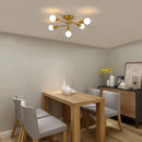 E27 Golden Branch Chandelier, 5-light Retro Metal Ceiling Light, Designed for Lighting in Living Rooms, Bedrooms, Kitchens, Bars