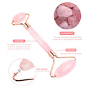 Crystal Roller Set Facial Massage Natural Jade Roller Gua Sha Kit Jade Scraper Rose Quartz Stone Face Lift Massager Beauty Tools