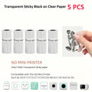 Mini Thermal Transparent Sticky Color On Clear Self-Adhesive Paper 57x25mm Used For Micro Thermal Printer Photo Printing Paper