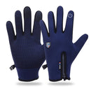Winter Gloves For Men Waterproof Windproof Cold Cycling Gloves Snowboard Motorcycle Riding Driving Warm Touchscreen Zipper Glove