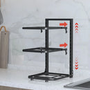 Adjustable Pot Rack Organizer Cabinet Storage Kitchen Organizer Pot Lid Rack Cookware Holders Home Storage Kitchen Accessories