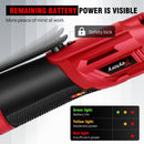 DayPlus 200NM 3/8" Cordless Electric Ratchet Wrench,90° Angle Wrench 12V Power Ratchet Tool with 2 Batteries & Charger+7 Sockets