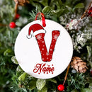Personalized Christmas Ornament Custom Name Photo Prop Christmas Family Party Ceramic Ornament Xmas Keepsake Gift Drop Ornaments