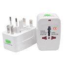 Universal Worldwide Adapter Electric Socket AU UK US EU Plug Adaptor Travel Wall Charger AC Power Option 2 USB Charging Port