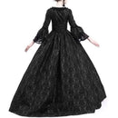 Women Vintage Medieval Gothic Square Neck Flare Sleeve Lace Patchwork Maxi Dress  bodycon dress  dresses