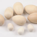 5PCS Unpainted Wooden Easter Eggs Fake for Easter Craft Ornament Kids DIY Decoration and Basket Fillers