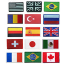PVC刺绣国旗臂章 英国 西班牙 法国 德国 美国 俄罗斯 军队军事战术魔术贴徽章 橡胶肩章贴花