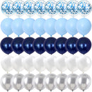 40PCS Silver Night Blue White Balloons Gender Reveal Wedding Valentine's Day Baby Shower Birthday Globos Party Decorations
