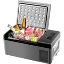 SucceBuy 15L Small Fridge Portable Car Freezer 12V/24V Mini Refrigerator Compressor Cooler for Traveling Camping Outdoor