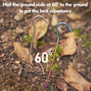 The Titan Peak | 3.0mm x 165mm Ultralight Titanium Alloy Tent Stakes