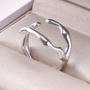 Irregular Liquid Branch 304 Stainless Steel Rings For Women Men's Accessories Fashion Jewelry Finger Adjustable Ring Bague Party