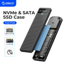ORICO M.2 NVMe SSD 硬盘盒 10Gbps USB3.2 Gen2 M2 硬盘盒外壳 简约设计 适用于 NVMe SATA 免工具 支持 UASP