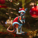 2D Christmas Tree Pendant 2D Flat Acrylic Xmas Tree Hanging Ornaments Cartoon Home Decor New Year Christmas Gifts