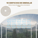 Outsunny retractable pergola cover 3,5x2,6 m 10 drain holes