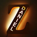 Custom Letters LED Night Light Wooden Engraved Name Home Decor Wedding Birthday Party Christmas New Year Decoration Lover's Gift
