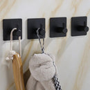Black Robe Hook Wall Hook Towel Hook for Bathroom Stainless Steel Coat Hook Rustproof Hook Hanger for Kitchen Hardware