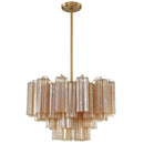 Amber Murano Glass Ceiling Chandelier Round for Dining Living Room Bedroom Modern Murano Glass Pendant Chandelier Light