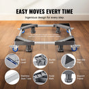 SucceBuy 400 lbs Mini Fridge Stand Mover Adjustable Mobile Base with 4 Locking Swivel Wheels for Washing Machine Refrigerator