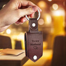 Leather Keychain Photo UV Color Printing Custom KeyChain Personalized Text Engraved Calendar Date Customized Jewelry Stainless
