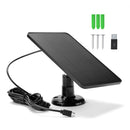 10W 5V Solar Panel Micro USB & USB-C Port Solar Charging Panel 9.8 Ft Charging Cable for Security Camera for Eufycam 3C/2C/2 Pro