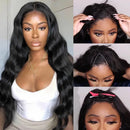 No Leave Out V Part Body Wave Wigs 200% Density Upgrade Machine Brazilian Hair 32 Inches Remy Human Hair Easy Install Natural Hair For Women