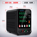 Wanptek Laboratory Power Supply 30V 5A 30V 10A 60V 5A 120V 3A Adjustable with USB fast Charging Regulator DC Power Supply