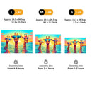 Three Leisurely Giraffes Wooden Puzzle, Irregular Animal shaped Pieces, High-difficulty Magic Puzzle Intellectual Toy