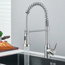 The Minimalist Retractable Kitchen Faucet in Brushed Stainless