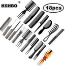 12/18PCS Professional Hair Brush Comb for Salon Barber Hairdressing Styling Tools - New Hairbrush Hair Care with Free Gift