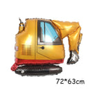 Cartoon Car Balloons Train Fire Truck Tank Engineering Car Tractor Aluminum Film Balloon Birthday Party Baby Shower Toy