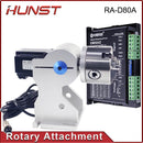 Hunst Rotary Attachment D80 Rotary Device with 3 Jaw Chuck, Can Choose DM5042 Driver for UV CO2 and Fiber Laser Marking Machine