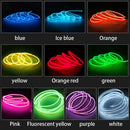 Car Interior Atmosphere Lighting LED Strip 5V DIY Flexible EL Cold Light Line Tube Wiring USB Switch Auto Decoration Ambient Red