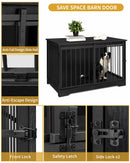Dog Cage Furniture, 100 Cm Dog Box for Home, Sliding Doors, 2 Doors, Modern Wooden Indoor Dog Box for Small/Medium/Large Dogs