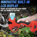 OUTIGO thread free electric Shoer with screen with 2 * 3Ah Batteries for fruit trees and vineyard