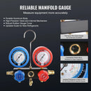 SucceBuy 3.5CFM 4CFM Single Stage Rotary Vane HVAC Air AC Vacuum Pump & A/C Refrigerant Kit Manifold Gauge Set Air Conditioning
