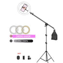 Phone Tripod C Stand for Photo Studio 2M with 1.4M Crossbar Boom Arm  Sandbag Supporting Photography Phone Flash Video Record