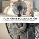 Homcom Misting Fan 90W Silent Oscillating 3 Speed Ø44.5X120Cm